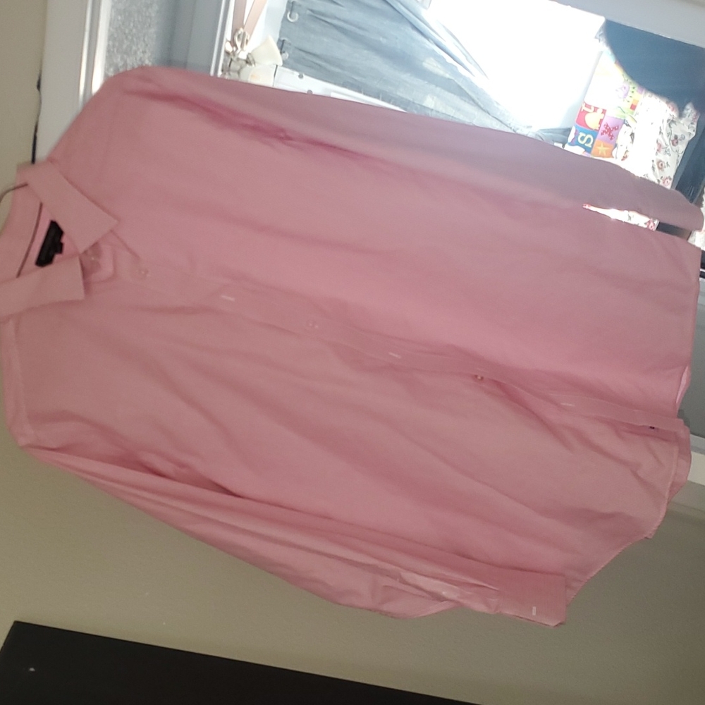 Banana republic men's button up. Pink and white stripes